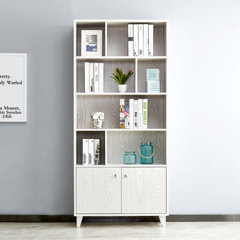 White Cupboard with Doors and Shelves Display Storage Cabinet Sideboard Bookcase 