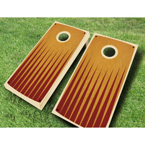 Retro Stained Pointed Cornhole Set