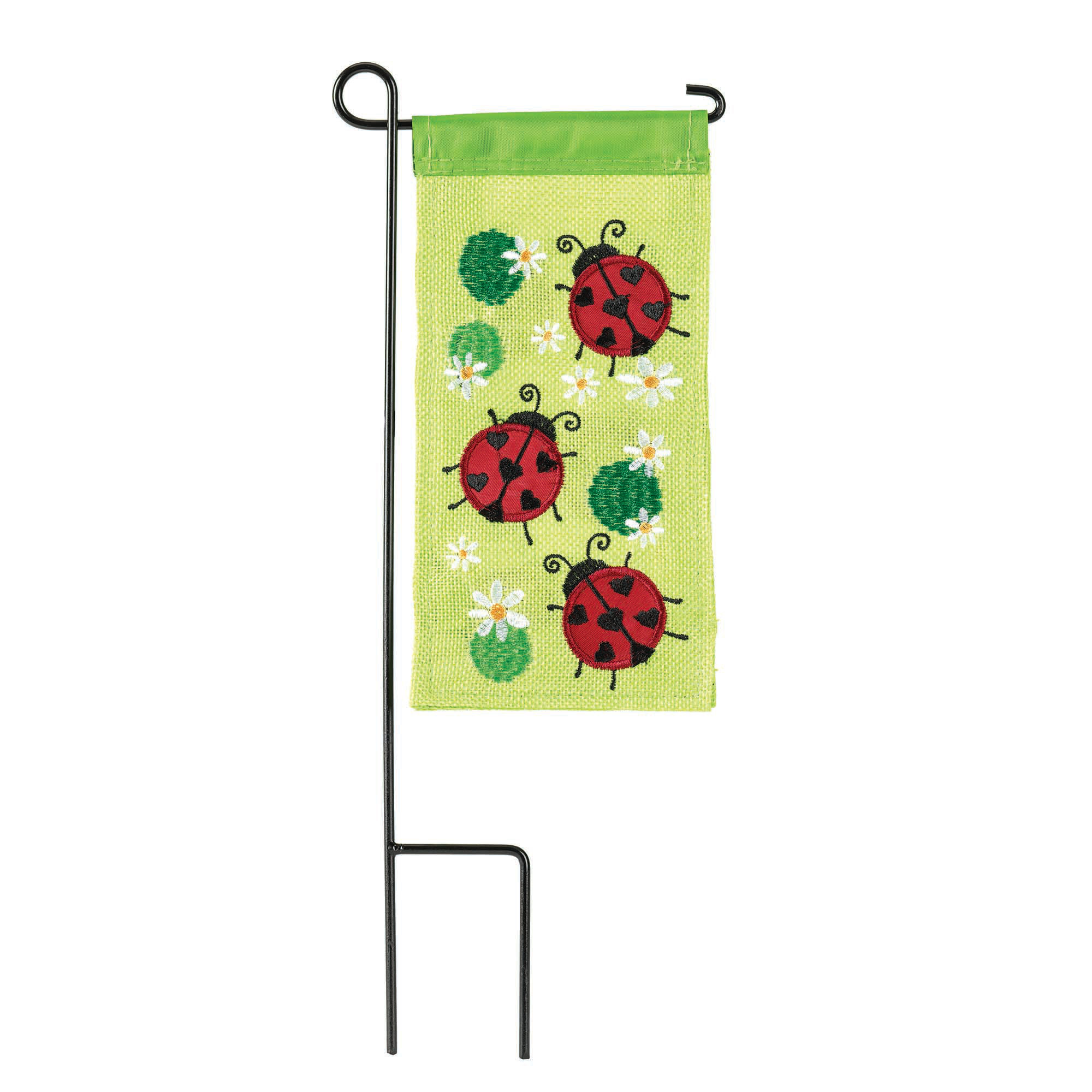 Arlmont Co Saxis Ladybugs Burlap 2 Sided Polyester 8 5 X 4 5 In Garden Flag Wayfair
