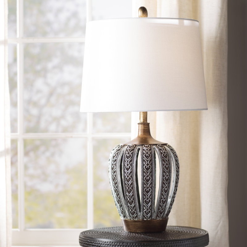 silver task lamp