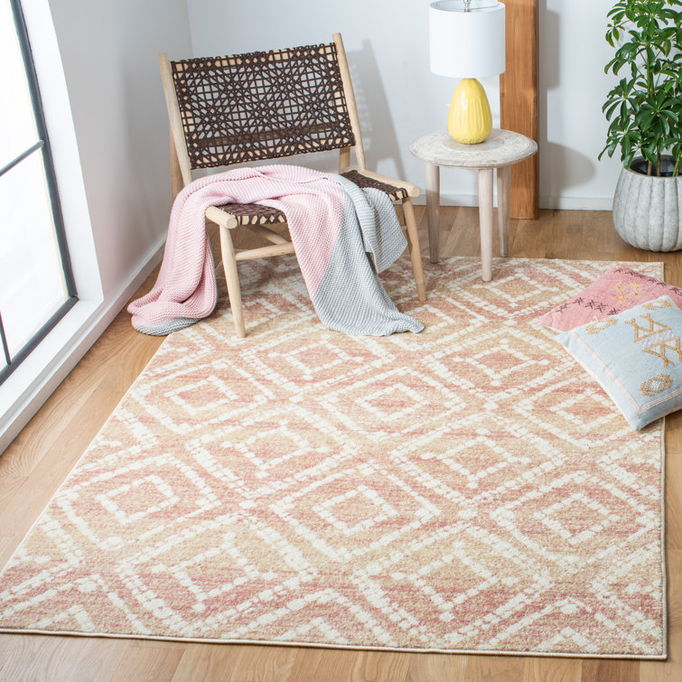 Mistana™ Tolleson Geometric ROSE / GOLD Area Rug & Reviews | Wayfair.ca