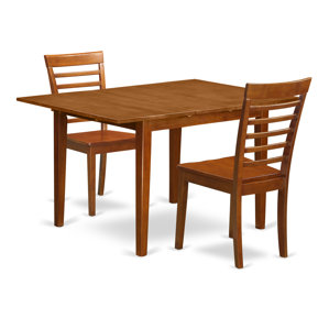 Milan 3 Piece Dining Set by East West Furniture