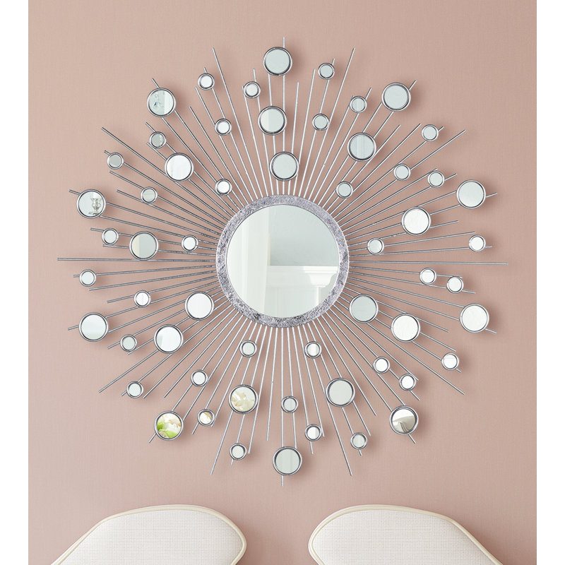 Rosdorf Park Cular Milky Way I Bling Round Glam Wall Mirror Wayfair