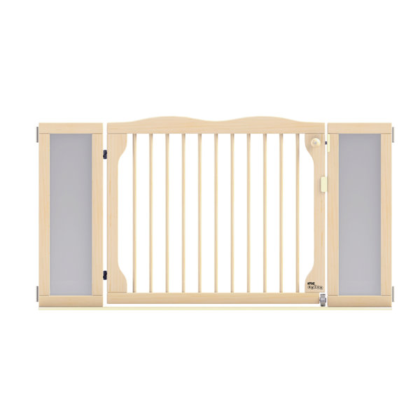 White Safety Gate Baby Pet Fence Child Toddler for Stairs Easy Locking Thru Wood 