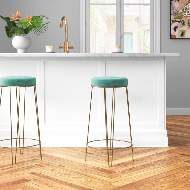 gold backless bar stools