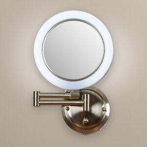 Howell Dimmable Wall Mirror in Satin Nickel