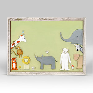 Cassandra 'Zoo Babies' by Creative Thursday by Marisa Framed Painting Print on Canvas