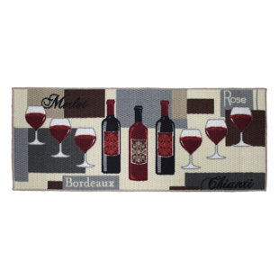 Wine Bottle Rug Wayfair Textured Loop Wine Time Kitchen Area Rug