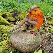 33cm Robin Birds Bird Welcome Lamp Post Light Solar Sun Powered For Garden UK 
