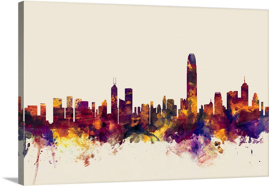 Great Big Canvas Hong Kong Skyline By Michael Tompsett Graphic Art Print Wayfair
