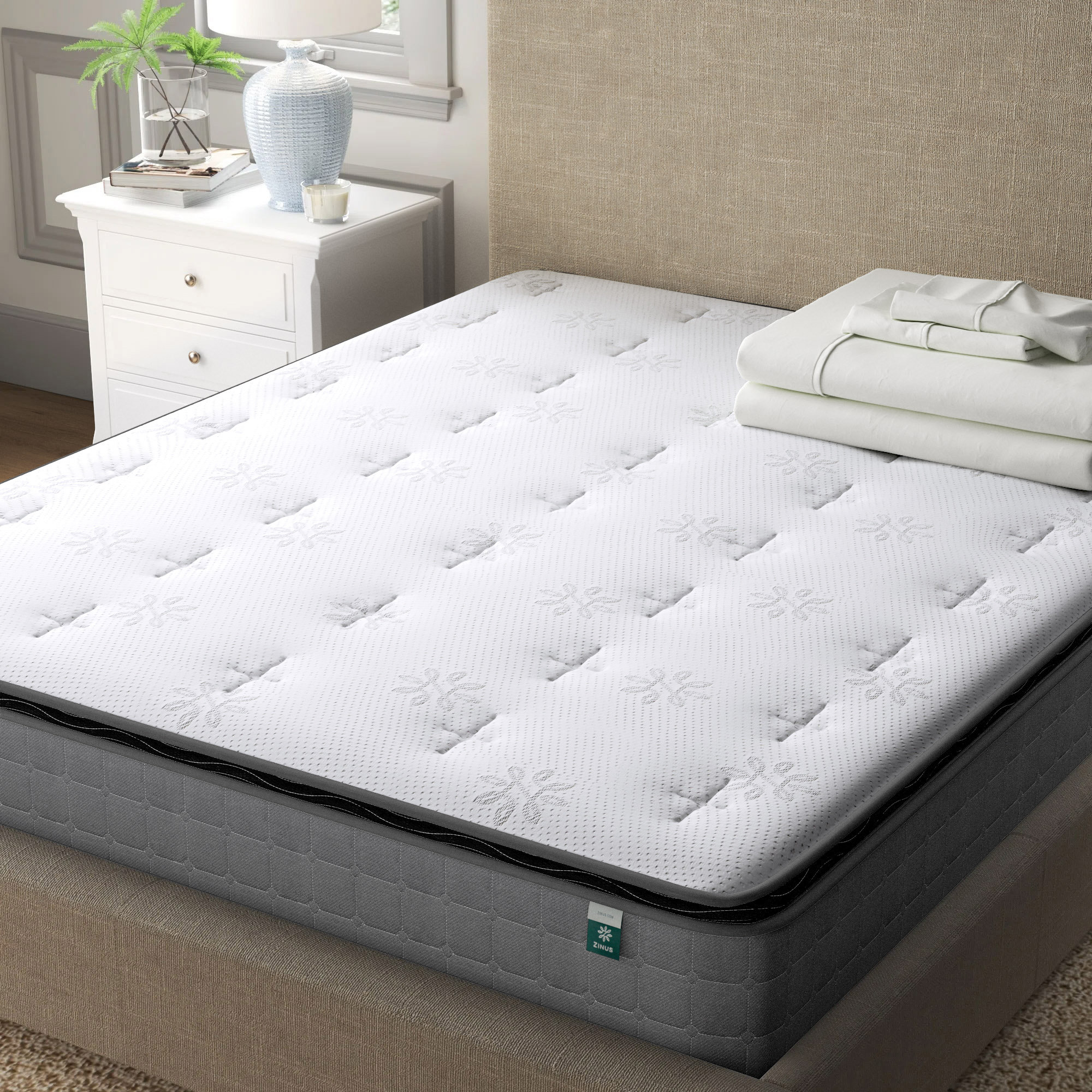 Zinus Twin 10'' Medium Hybrid Mattress & Reviews Wayfair