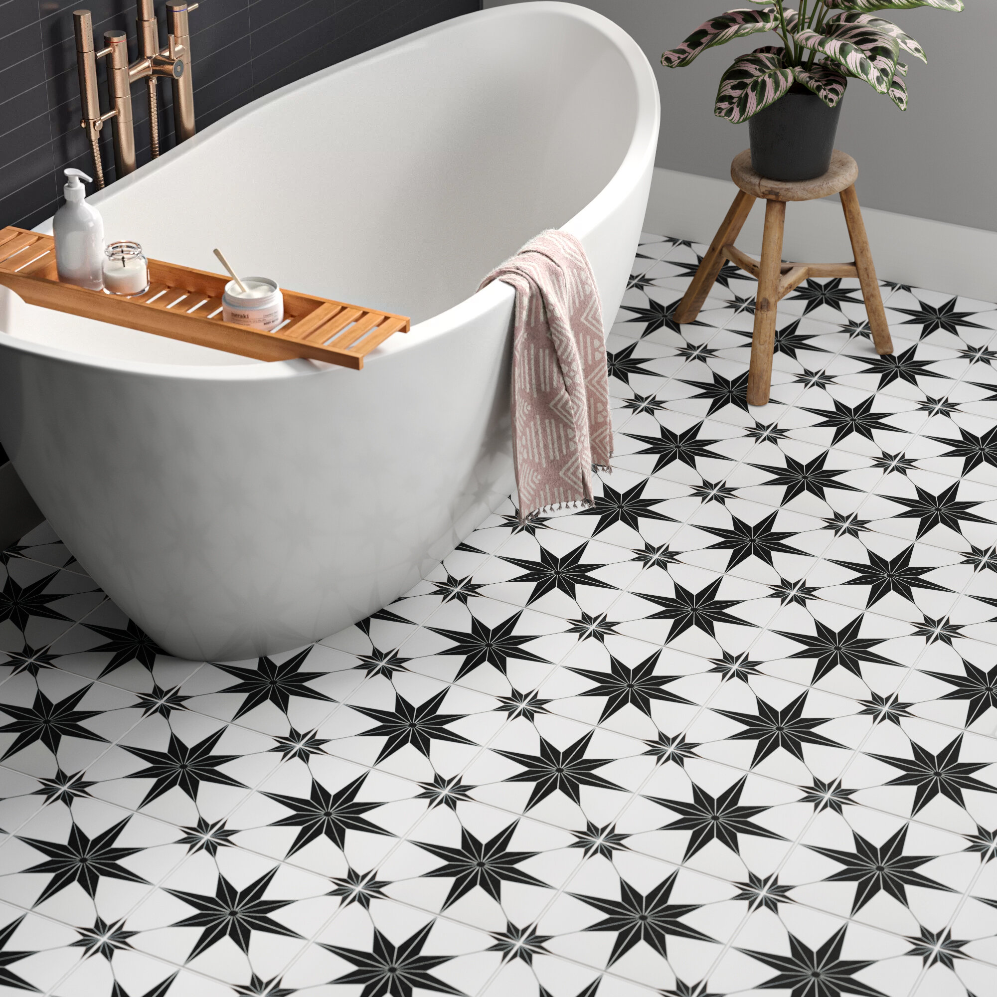 Merola Tile Stella 10 X 10 Porcelain Patterned Wall And Floor Tile And Reviews Wayfair 3741