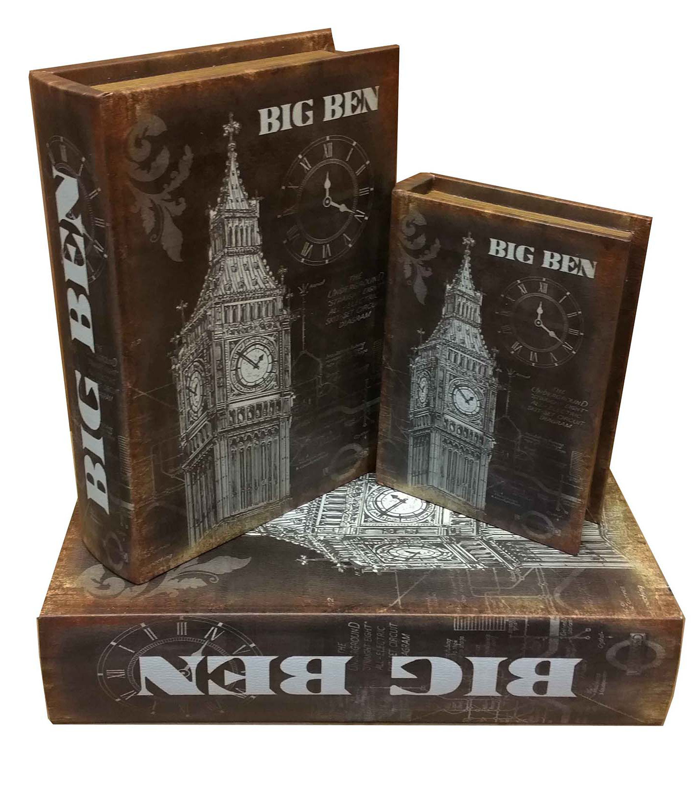 Mr Mjs Big Ben Design Lined 3 Piece Book Box Set Wayfair Mr Mjs Big Ben Design Lined 3 Piece Book Box Set Wayfair