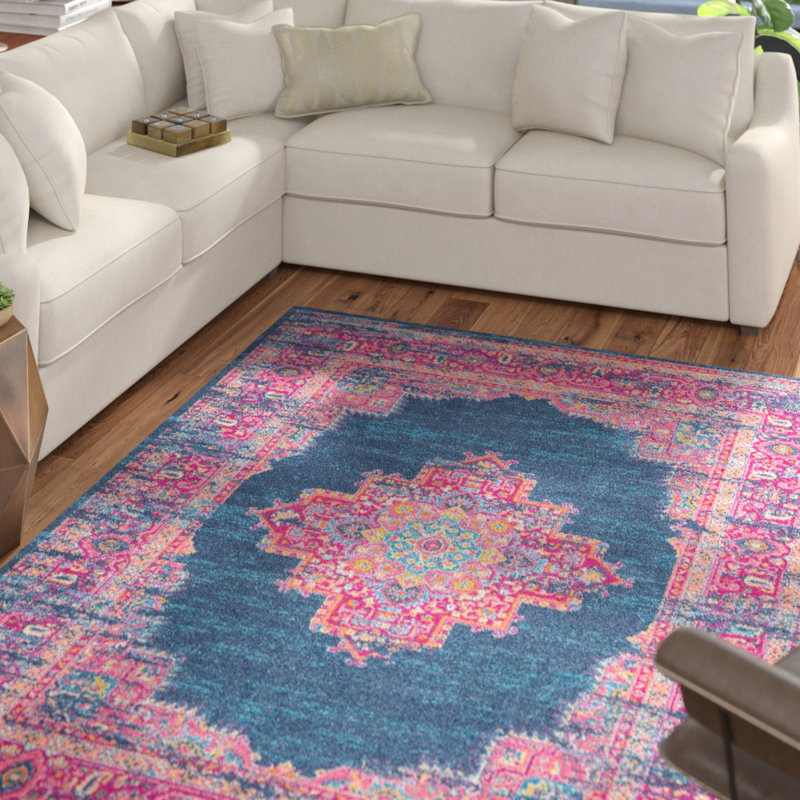 Mercury Row Dorset Navy Blue Area Rug & Reviews Wayfair