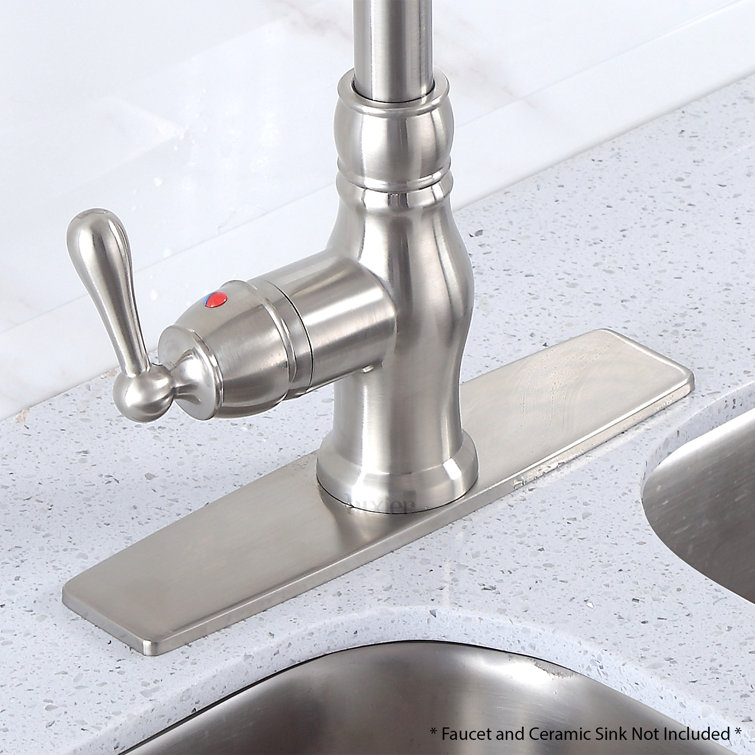 Luxier Kitchen Sink Faucet Hole Cover Deck Plate Escutcheon ...