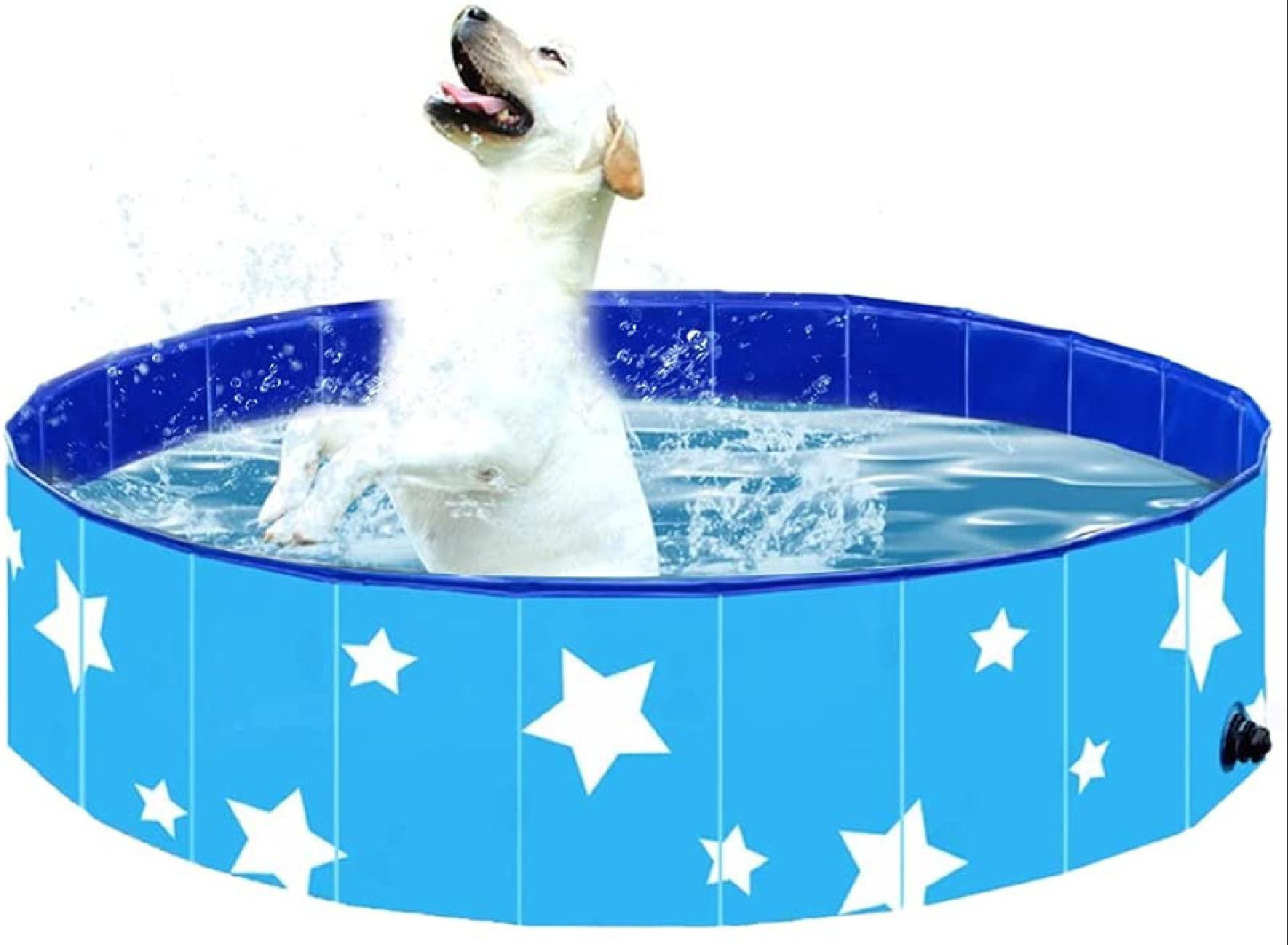 MingshanAncient Foldable Dog Pool Portable Dog Bath Tub Swimming Pool Collapsible Easy Use