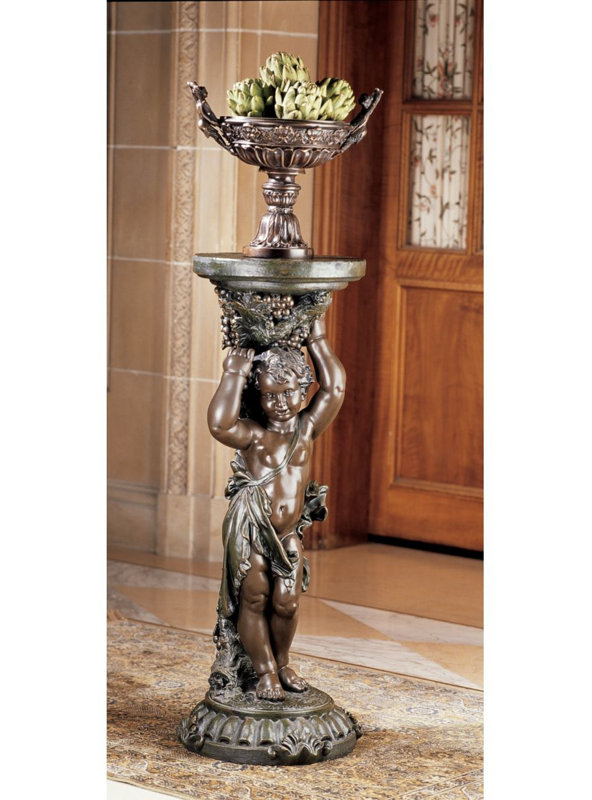 Design Toscano Sous La Vigne Pedestal 2 Piece Plant Stand Set Wayfair