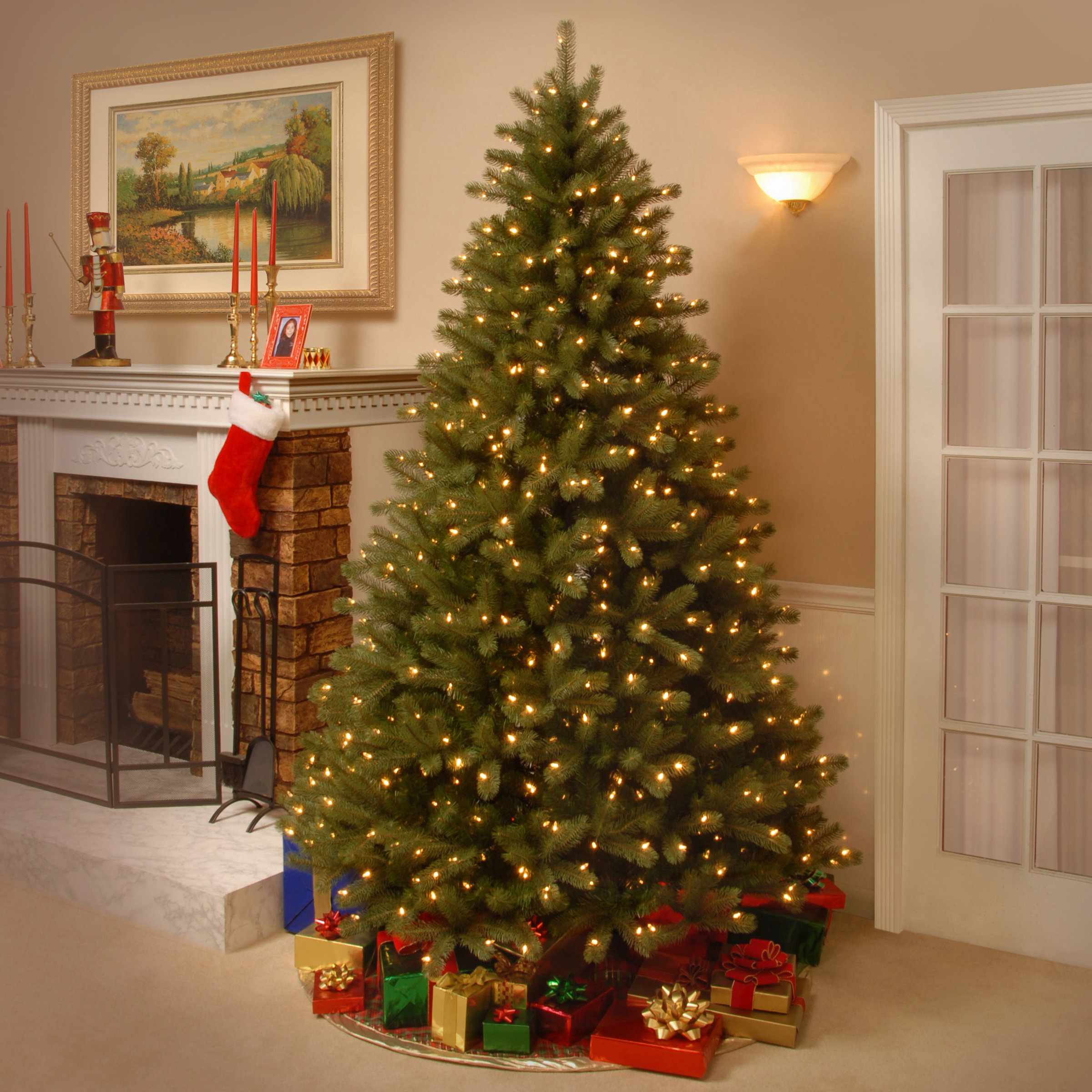 The Holiday Aisle® Lakewood 90'' Lighted Artificial Spruce Christmas