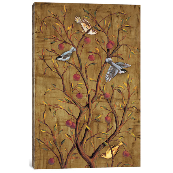 East Urban Home Plum Tree Panel Iii Painting Print On Canvas