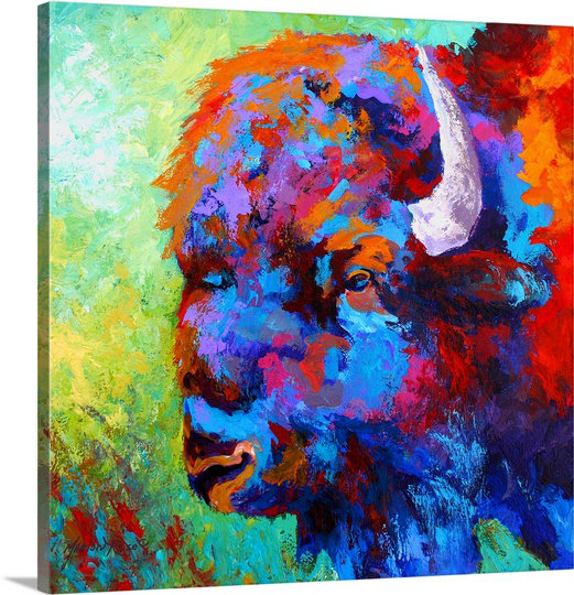 Canvas On Demand Bison Head Ii By Marion Rose Painting Print On