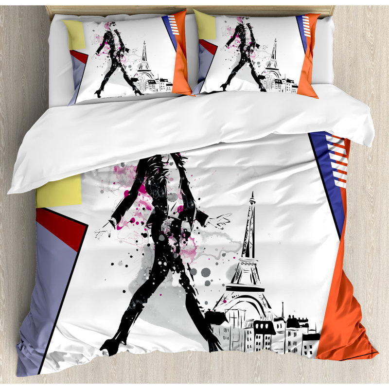 East Urban Home Fashion House A Walking In Streets Of Paris Sketch
