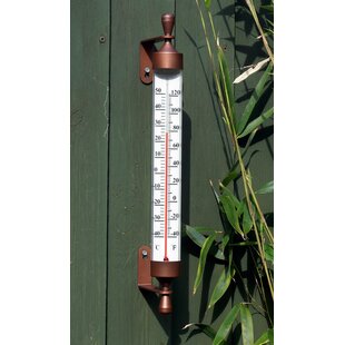 Rain Gauge Thermometer Humidity Owl NEW 38" tall metal measures 7" 18cm