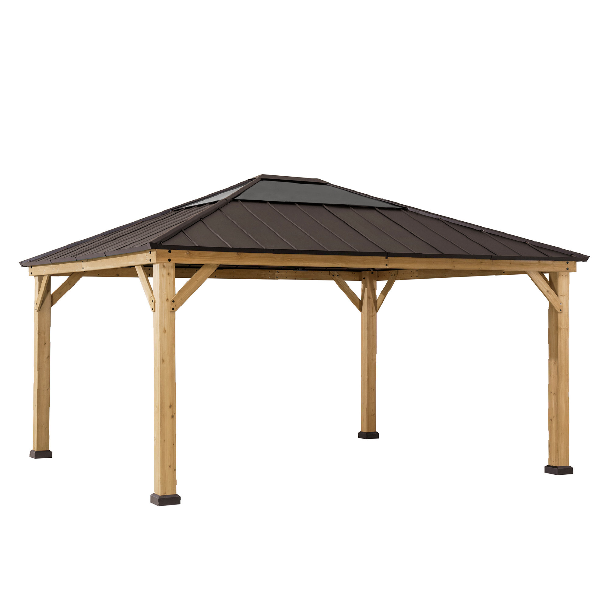 Sunjoy 15 Ft. W x 13 FT. D Patio Cedar 