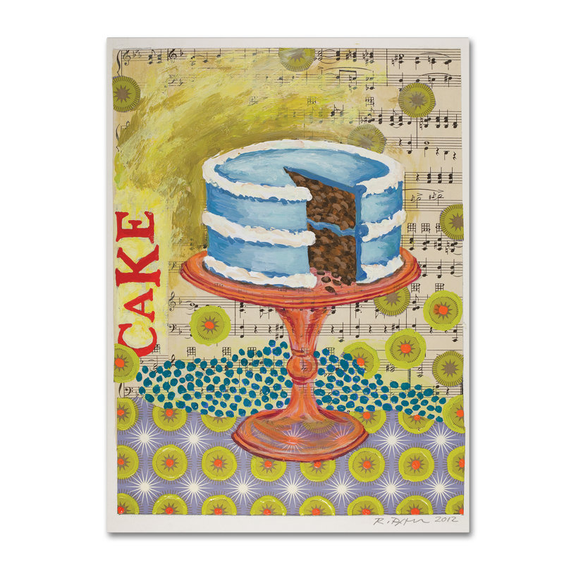 Latitude Run Birthday Cake Graphic Art Print On Wrapped Canvas Wayfair