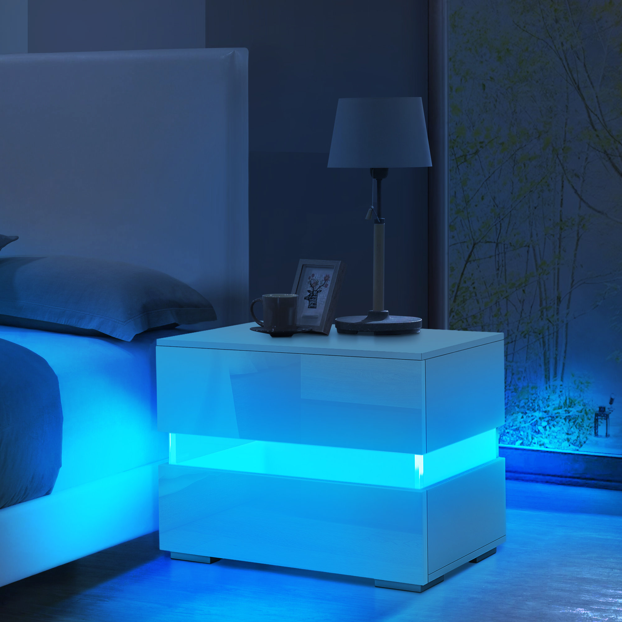 white nightstand light