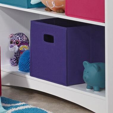 purple storage boxes