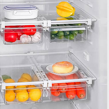 CAYOREPO 3 Pack Fresh Container, Produce Saver Container for Refrigerator, Vegetable Fruit Storage Container, Fridge Storage Organizer Bins with Divider, Fridge Container Box（Not Dishwasher Safe 