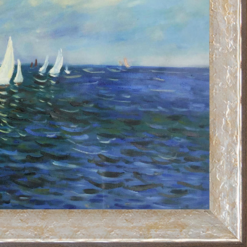 Vault W Artwork Cliffs And Sailboats At Pourville By Claude Monet Framed Painting Reviews Wayfair