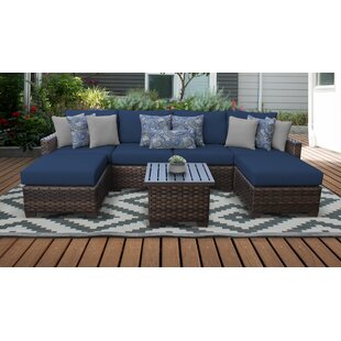 Amazon.com: XIZZI Patio Furniture Sets Clearance,Outdoor Furniture,All  Weather Wicker Patio Set (5pcs, Denim Blue) : Patio, Lawn & Garden