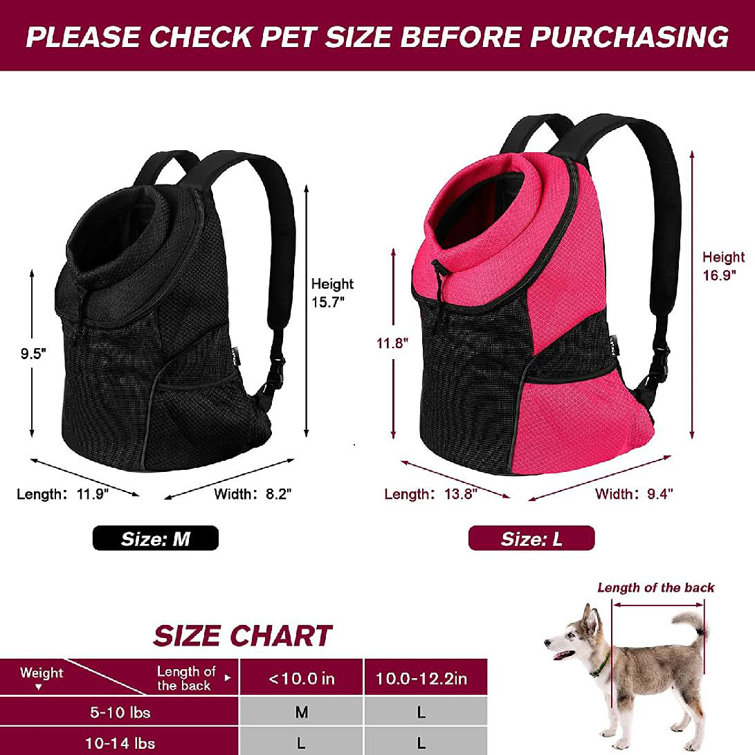 backpack with puppy design