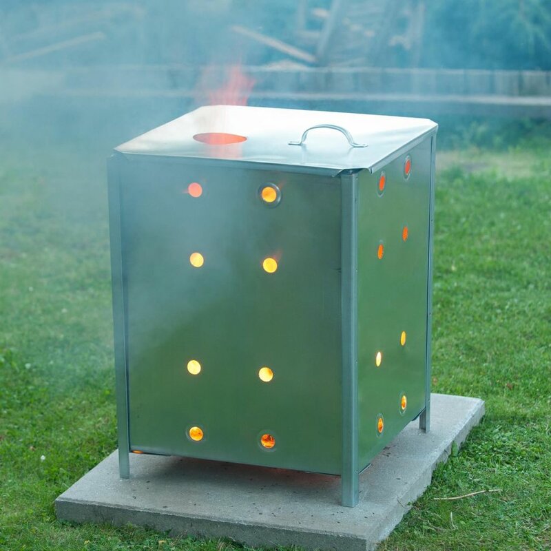 Dakota Fields Gregson Nature Garden Incinerator Galvanised Steel Outdoor Fireplace Reviews Wayfair Co Uk