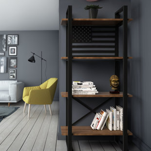 Go to store & view more images Argueta United Modern Rustic Iron Standard Bookcase by Foundry Select