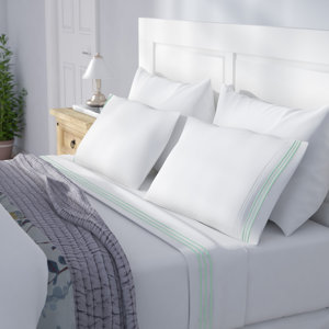Dora Soft Brushed 3-Line Embroidery Sheet Set