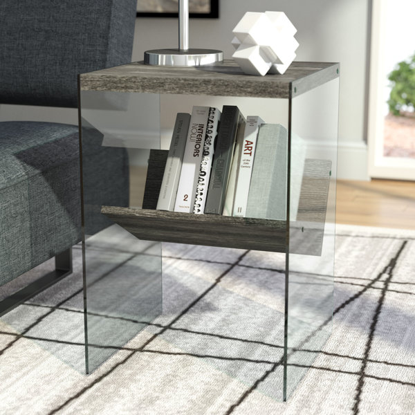 Wade Logan Calorafield Sled End Table With Storage Reviews Wayfair