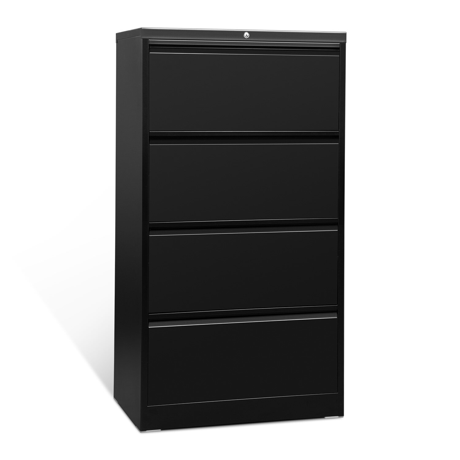 Inbox Zero 4 Drawer Folding Lateral File Cabinet Black Carton Wayfair