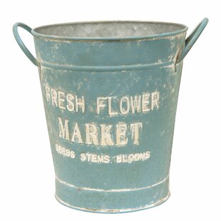 Set of 3 buckets. decorative Antique fireproof galvanized 