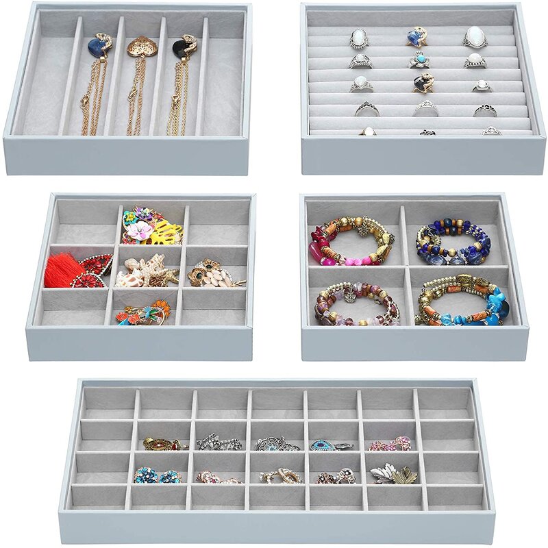 Rebrilliant Magic Stackable Jewelry Trays Closet Dresser