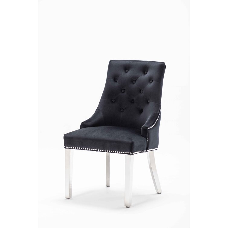 stovall velvet upholstered side chair