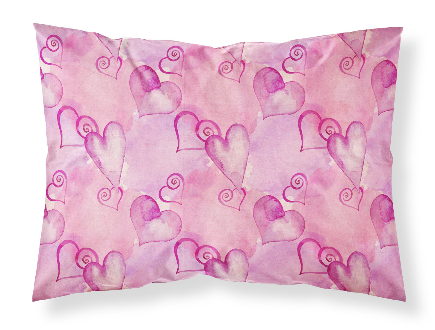 East Urban Home Watercolor Hearts Pillowcase Wayfair