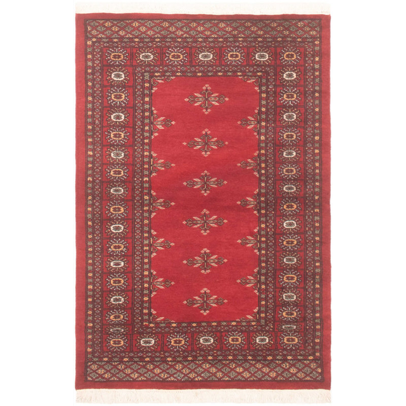 Bloomsbury Market One Of A Kind Melaina Hand Knotted 2010s Bokhara Red Brown 3 1 X 4 10 Wool Area Rug Wayfair