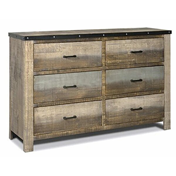 Loon Peak Easingwold 6 Drawer Dresser Antique Multi Colour