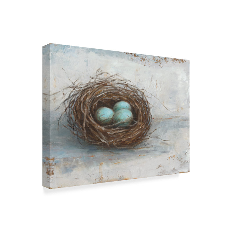 Millwood Pines Rustic Bird Nest I Painting On Wrapped Canvas Reviews Wayfair