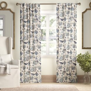 Jessamy Floral Flower Blackout Rod Pocket Curtain