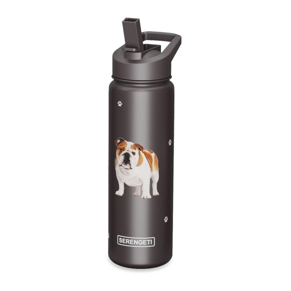 E&S Imports Bulldog Stainless Steel Water Bottle 24 Oz. With Spill ...