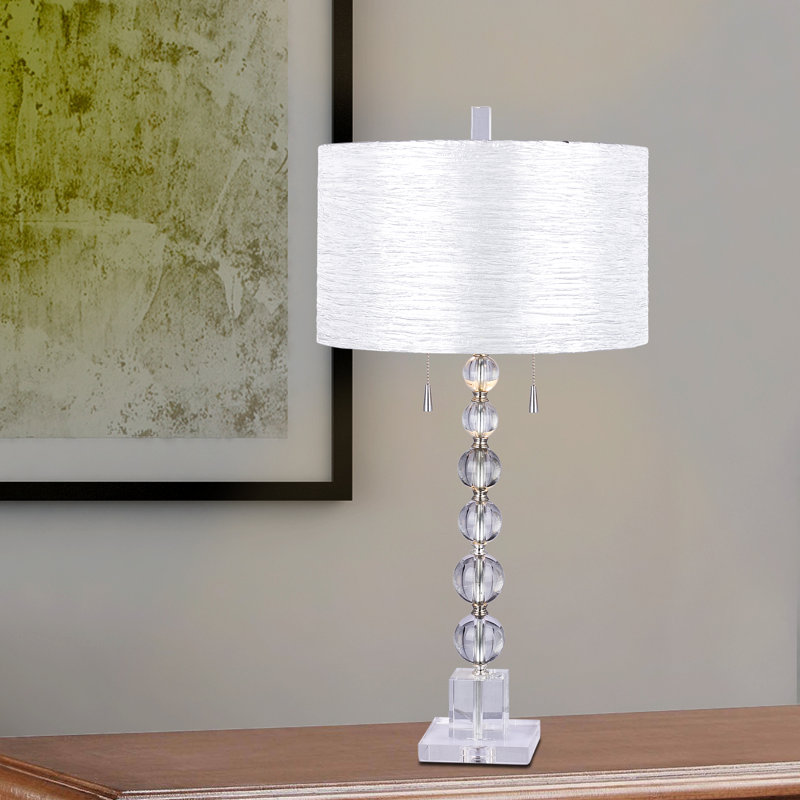 House Of Hampton Harpswell Clear Stacked Crystal Ball 34 Table Lamp Harpswell Clear Stacked Crystal Ball 34 Table Lamp