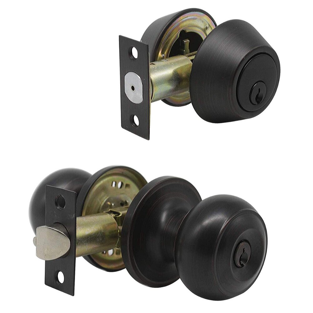 interior door knob with combination lock